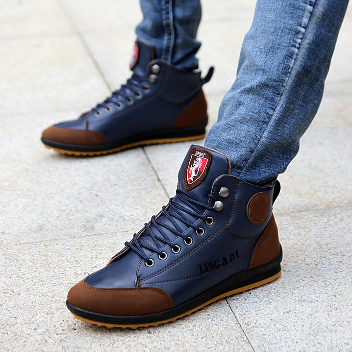 Men's boots spring and autumn winter shoes large size