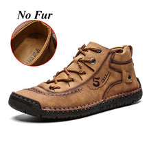 Load image into Gallery viewer, Fashion Men Leather Boots Men&#39;s Warm Fur Snow Boots Winter