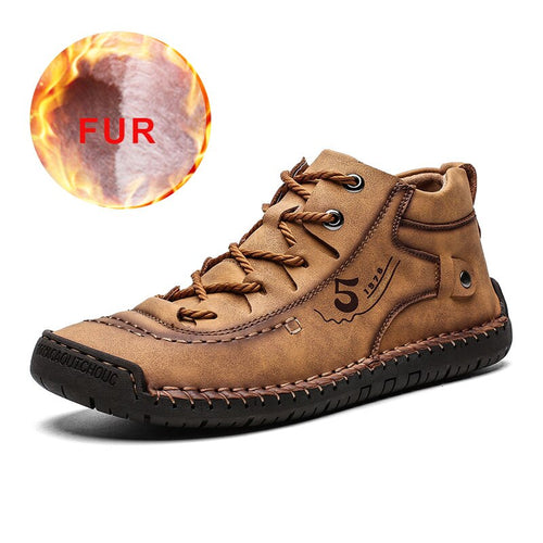 2019 Winter Shoes Men Warm Casual Leather Fashion