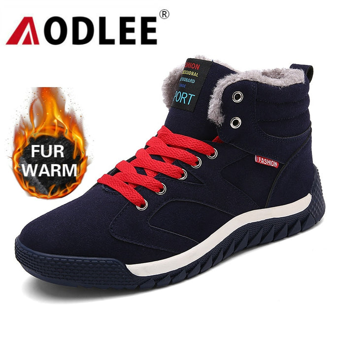 AODLEE Boots Men Plus Size 48 Men Winter Warm Snow
